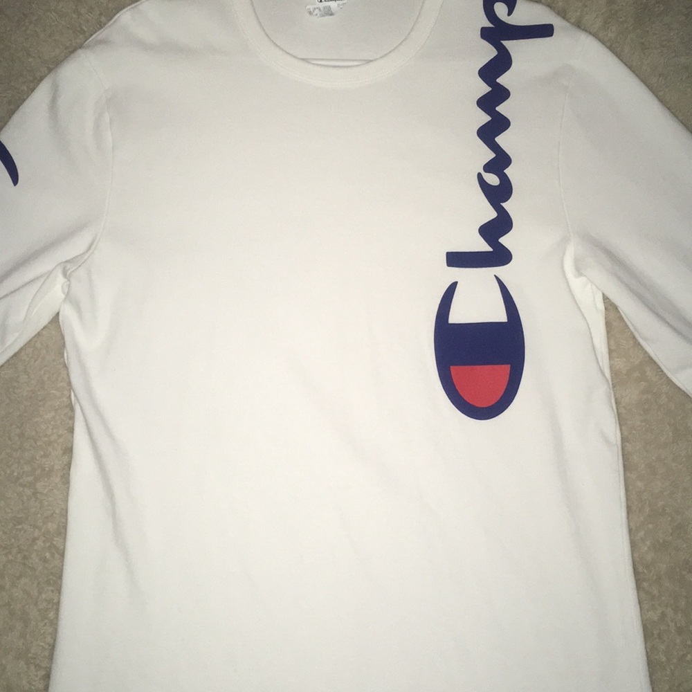 NEED GONE ASAP White champion long sleave